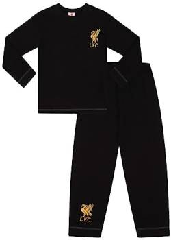 Liverpool Football Club Herren-Pyjama-Set, lang, Schwarz / goldfarben, Schwarz , L von Liverpool FC