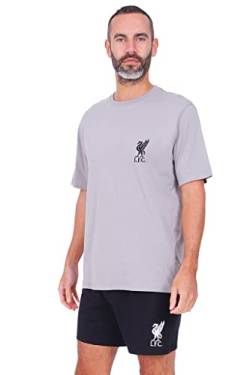 Offizieller Liverpool Football Club Herren-Schlafanzug aus Baumwolle, Grau / Schwarz, grau, L von Liverpool FC