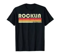 Rocklin CA California Lustige Stadtwurzeln, Geschenk, Retro, 80er Jahre T-Shirt von Living Born In Proud Vintage Sports US 90s Present