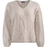 LIVING CRAFTS Rundhalspullover Living Crafts Bio-Damen-Pullover 'Neele' mit Zopfm von Living Crafts