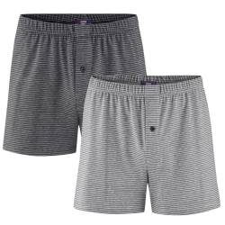 Living Crafts Boxer-Shorts, 2er-Pack 6, Stone Grey/Anthra Melange von Living Crafts