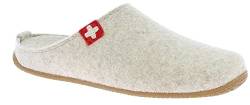 Living Kitzbühel Damen Felt Slippers Swiss Cross Hausschuh, Unbleached, 38 EU von Living Kitzbühel