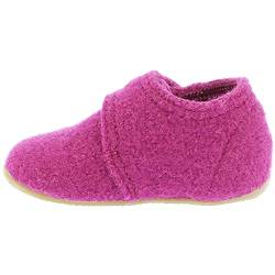 Living Kitzbühel Jungen Mädchen Babyklettschuh unifarben Hausschuh, Orchid Flower, 27 EU von Living Kitzbühel