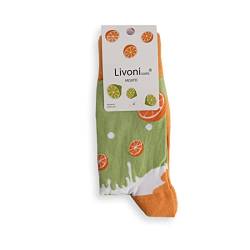 Livoni Unisex Cotton Regular Socks with Colorful and Fun Designs, Size: 43-46, Model Name: Mojito - Regular Socks von Livoni