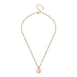 Halskette Kette Damen Silber 925 valentinstag Kette Halskette Schlüsselbein Süße Farbe Acryl Halskette Halsketten Anhänger valentinstag Geschenk für Sie (Pink, One Size) von Liyuera