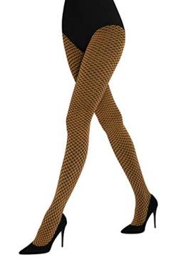 Lizar Fashion Style Strumpfhose 50den matt gemustert Hahntritt - Honey-Black - Größe L von Lizar