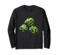 Lizard Shirt for Kids Green Chamäleons Awesome Langarmshirt von Lizards Reptiles & Snakes Apparel Company