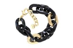 Lizas Gliederarmband Armband und Ketten MONTPELLIE bunte Farben - rolo chain (schwarz Armband) von Lizas