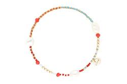 Lizas Schmuckarmband Perle Armband Perlenarmband verschiedene Modelle (Perle mit rot) von Lizas