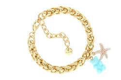 Lizas Schmuckarmband gold Armband Perlenarmband verschiedene Modelle (gold mit Teddy mint) von Lizas