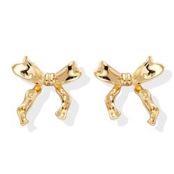 Bow Earrings Schleifen Ohrringe Gold für Damen Gold Schleife Ohrstecker Earrings for Women Schleifen Schmuck Frauen (Bow A-Gold) von Ljevandria