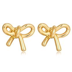 Bow Earrings Schleifen Ohrringe Gold für Damen Gold Schleife Ohrstecker Schleifen Schmuck Frauen für Women Schleifen Schmuck Frauen von Ljevandria