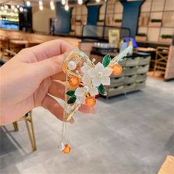 Blume Große Fang Clip Weibliche Sommer Perle Diamanten Ruyi Super Fee Quaste Haar Fang Haarnadel Antike Stil Kopfschmuck von Lmtossey