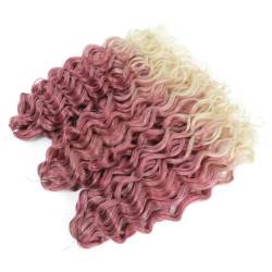 Deep Wave ed Crochet Hair African Curls Water Wave Crochet Braids Synthetic Curly Braided Hair Extensions von Lmtossey