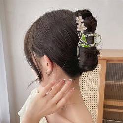 Frauen Haar Klaue Elegant Gold Blumen Haar Clips Haarspange Stirnband Pferdeschwanz Clip HeadwHair Zubehör Tiara von Lmtossey