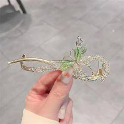 Kristall Schnalle Haarspangen Haarnadeln Frauen Elegante Mädchen Blume Haar Klaue Glänzende diamanten Haar Zubehör von Lmtossey