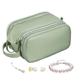 Lnhgh Make-up-Tasche mit Reißverschluss, Reise-Kosmetiktaschen - Reisetasche mit Reißverschluss, Kosmetiktasche, Make-up-Etui | Tragbarer Reise-Make-up-Koffer mit großer Kapazität für Kosmetika, von Lnhgh