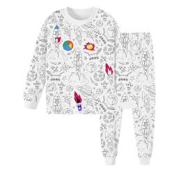 Lnhgh Pyjama-Set zum Ausmalen für Kinder, DIY-Pyjama für Kinder | Sketch Buntes Kinder-Pyjama-Set - Skizze eines farbenfrohen Pyjama-Sets für Kinder – Bastelarbeiten für Kinder zum Basteln im von Lnhgh
