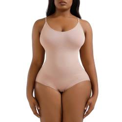 Lnmyic Shapewear Damen Bauchweg Shapewear Body, Body Shaper Damen, Formender Bodys für Damen mit Verstellbarer Schultergurt, Neues Upgrade Bauchweg Bodysuit Effektive Shaping Body von Lnmyic