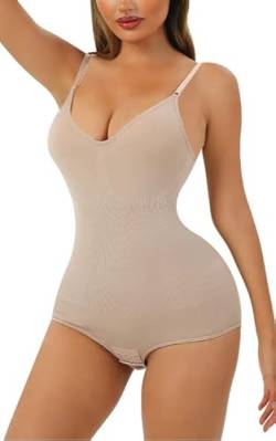 Lnmyic Shapewear Damen Body Damen Bodysuit Effektive Shapewear Damen Bauchweg Stark Taillenmieder Shaping Miederbody, Shapewear für Damen Body Thong Bodysuit Verstellbarer Schultergurt von Lnmyic