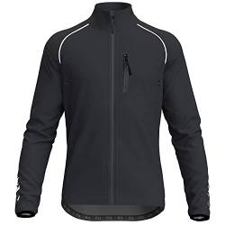 Fahrradjacke Herren Thermo, Laufjacke Herren Winter Joggen Radtrikot Herren Langarm Wasserdicht Atmungsaktiv von Lo.gas