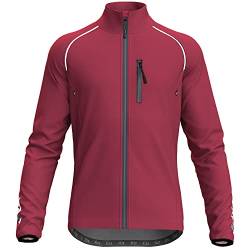 Fahrradjacke Herren Thermo, Laufjacke Herren Winter Joggen Radtrikot Herren Langarm Wasserdicht Atmungsaktiv von Lo.gas