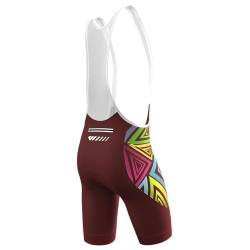 Lo.gas Herren Radfahren Bib Shorts, Radfahren Shorts für Männer Gel gepolstert mit Taschen, Road Shorts atmungsaktiv Farbblockierung,Rot,S von Lo.gas