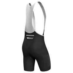 Lo.gas Herren Radfahren Bib Shorts, Radfahren Shorts für Männer Gel gepolstert mit Taschen, Road Shorts atmungsaktiv Quick-Dry,Schwarz,S von Lo.gas