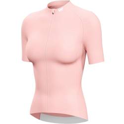 Lo.gas Radtrikot Damen Kurzarm,Fahrradtrikot Rennrad Trikot Atmungsaktiv Frauen Fahrrad Shirt Sommer Fahrradjacke Radfahren Top Mit 3 Taschen L Rosa von Lo.gas