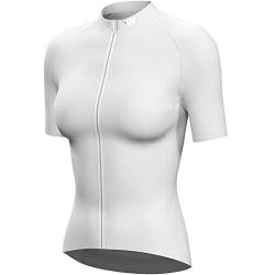 Lo.gas Radtrikot Damen Kurzarm,Fahrradtrikot Rennrad Trikot Atmungsaktiv Frauen Fahrrad Shirt Sommer Fahrradjacke Radfahren Top Mit 3 Taschen XL Beige von Lo.gas