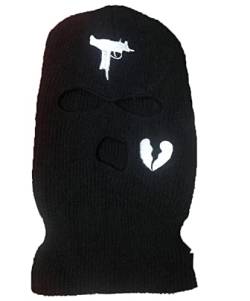 High Fashion Damen Herren Sturmhaube Weiche Erwachsene Balaclava 3-Loch Kopfhaube - Mehrere Farben(Schwarz-A,Einheitsgröße) von Loalirando