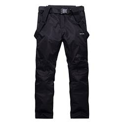 Loalirando Damen Skihose Winter Wasserdicht Softshellhose Warm Gefüttert Outdoorhose Snowboardhose(Schwarz,L) von Loalirando