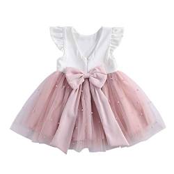 Loalirando Prinzessinnen-Kleid für Mädchen, aus rosa Tüll, elegant, ohne Rückenteil, Tutu für Mädchen, Zeremonie, Hochzeit, Rosa, 1-2 Jahre von Loalirando