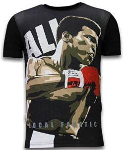 Muhammad Ali - Digital Strass T- Shirt - Schwarz von Local Fanatic