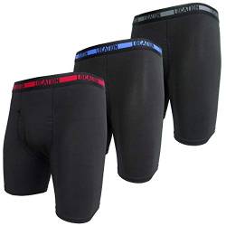 Herren-Boxershorts, 3er-Pack, längere Beine, Boxershorts für Erwachsene Gr. XXL, Inhalt 1 von Location Clothing