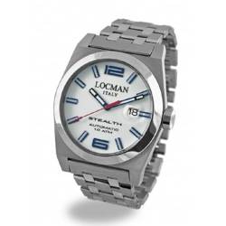 Locman Stealth Herrenuhr Automatik Weiß, Armband von Locman
