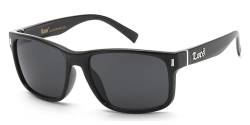 Locs Sonnenbrille Hype Hypster Urban Fashion City Dressed Rapper, Poker Damen Herren 8LOC91185BK, Gestell schwarz glänzend graue Gläser von Locs