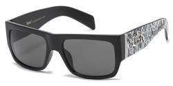 Locs Sonnenbrille bedruckt Graffiti Hype Hypster Urban Fashion City Dressed Rapper-Poker Frauen Männer 8LOC91186, Graffiti Schwarz glänzend von Locs