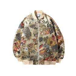 Loeay Mens Casual Jacke Japanische Stickerei Männer Jacke Mann Hip Hop Streetwear 2019 Herbst Neue Bomberjacke Männer Kleidung L von Loeay