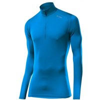 Löffler Rollkragenpullover Herren Basic Thermo-Velours Langarmshirt blau von Löffler