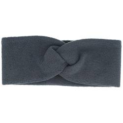 Damen Stirnband | Kopfband | Haarband aus weichem POLAR SOFT Fleece mit großem Knoten – in verschiedenen Farben (One size, Denim) von Loevenich