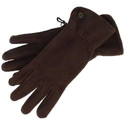 Damen Winter-Handschuhe | Outdoor-Handschuhe für Frauen aus kuschelig warmen POLAR SOFT Fleece – Einheitsgröße – in verschiedenen Farben (one size, Braun) von Loevenich