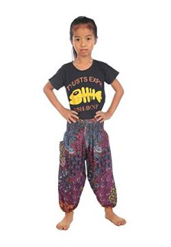 Lofbaz Baby Hippie Harem Kind Retro Bunte Pfau Boho Hose Rosa Größe 6-9M von Lofbaz