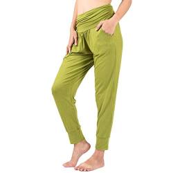 Lofbaz Yogahosen für Damen Workout Gamaschen Mädchen Teen Schweißjogger Damenbekleidung Jogginghosen Haremshosen Pyjamas - Lindgrün - XL von Lofbaz