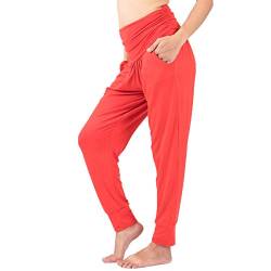 Lofbaz Yogahosen für Damen Workout Gamaschen Mädchen Teen Schweißjogger Damenbekleidung Jogginghosen Haremshosen Pyjamas Orange 2XL von Lofbaz