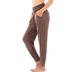 Lofbaz Yogahosen für Damen Workout Gamaschen Mädchen Teen Schweißjogger Damenbekleidung Jogginghosen Haremshosen Pyjamas - dämmrig-grau - L von Lofbaz