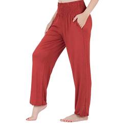 Lofbaz Yogahosen für Frauen Jogginghose mit hoher Taille Workout Jogger Umstandsmode Pyjamas Leggings Damenbekleidung Dunkles Burgund S von Lofbaz