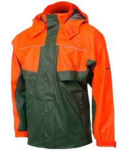 Logista PU-Regenjacke, Charlie Barato®, oliv/orange (XXL) von Logista