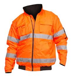 Logista Reflektor-Pilotenjacke, Charlie Barato®, fluoreszierend orange (XL) von Logista
