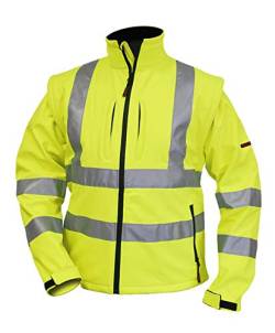 Logista Warnschutz Softshelljacke, Charlie Barato®, fluoreszierend gelb (M) von Logista